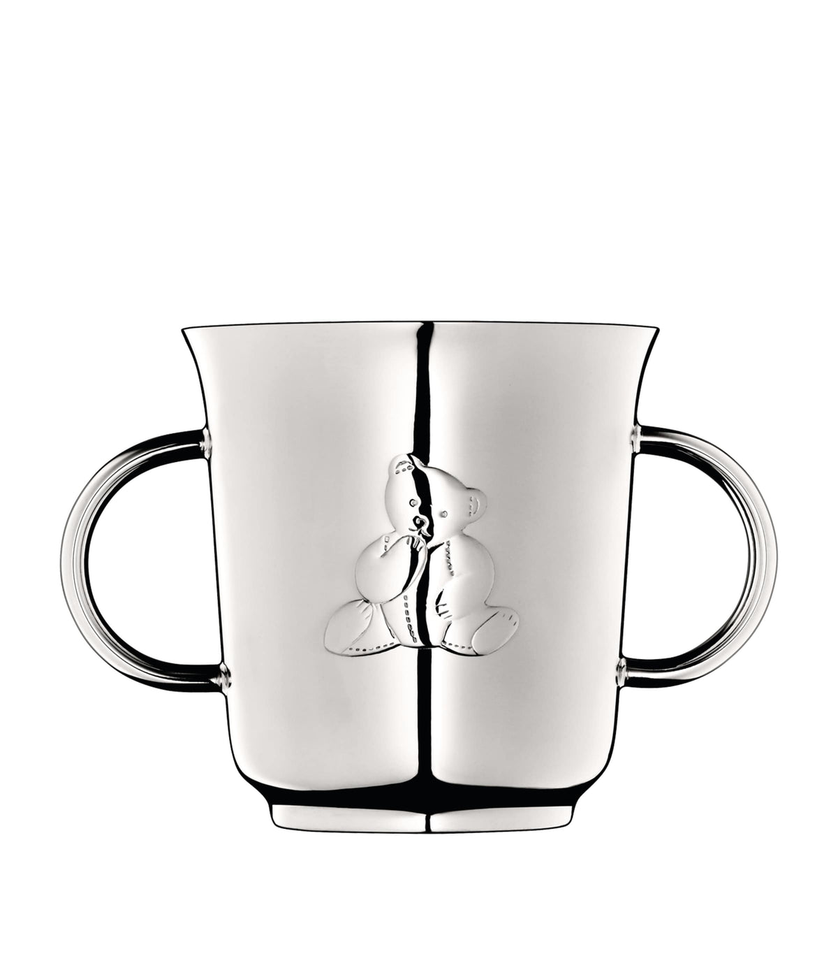 Christofle silver-plated Charlie Bear baby cup, imported from the UK