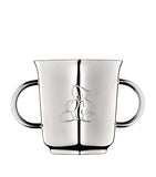 Christofle silver-plated Charlie Bear baby cup, imported from the UK