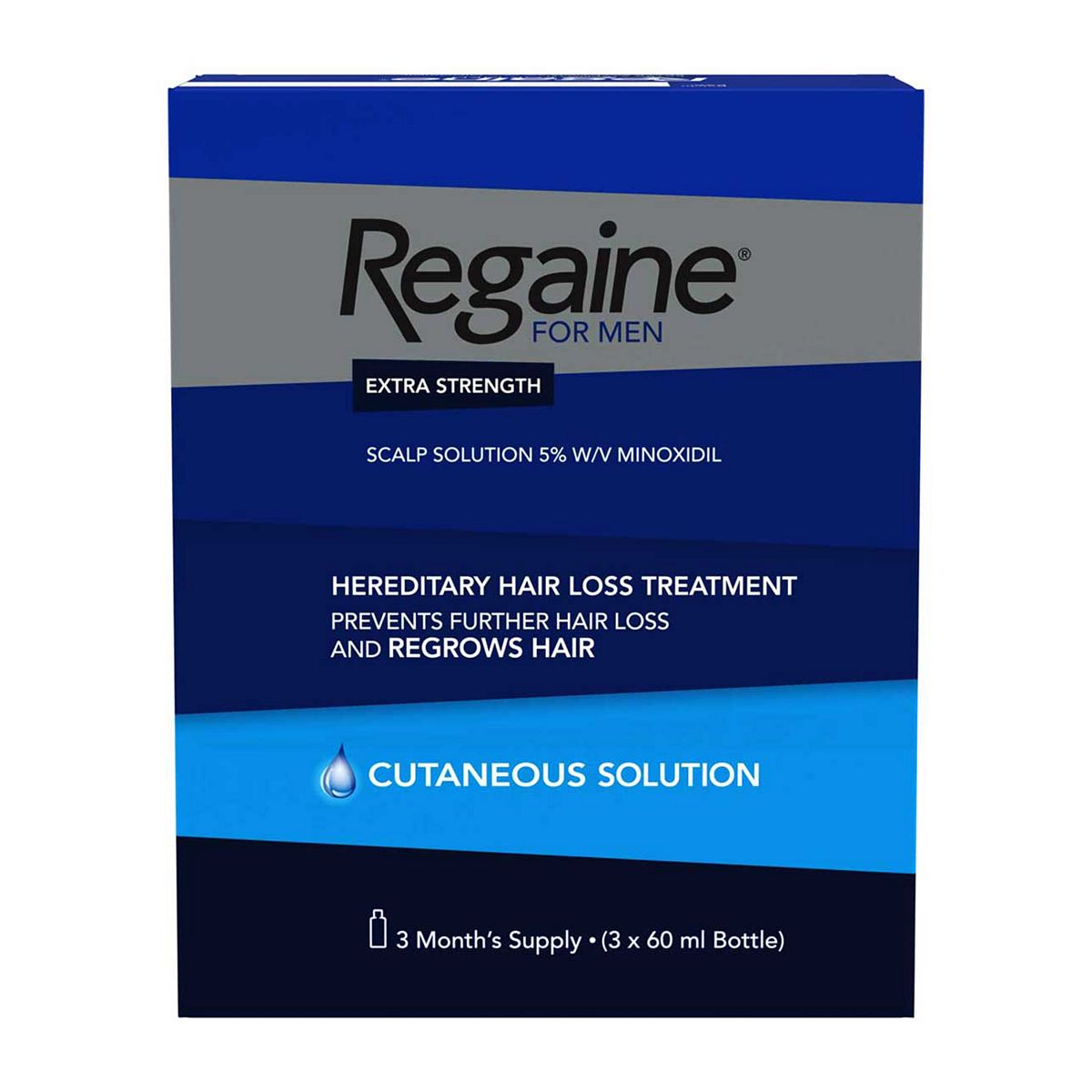 Regaine for Men Extra Strength Scalp Solution 5% W/V Minoxidil - 3 Months Supply GOODS Boots   