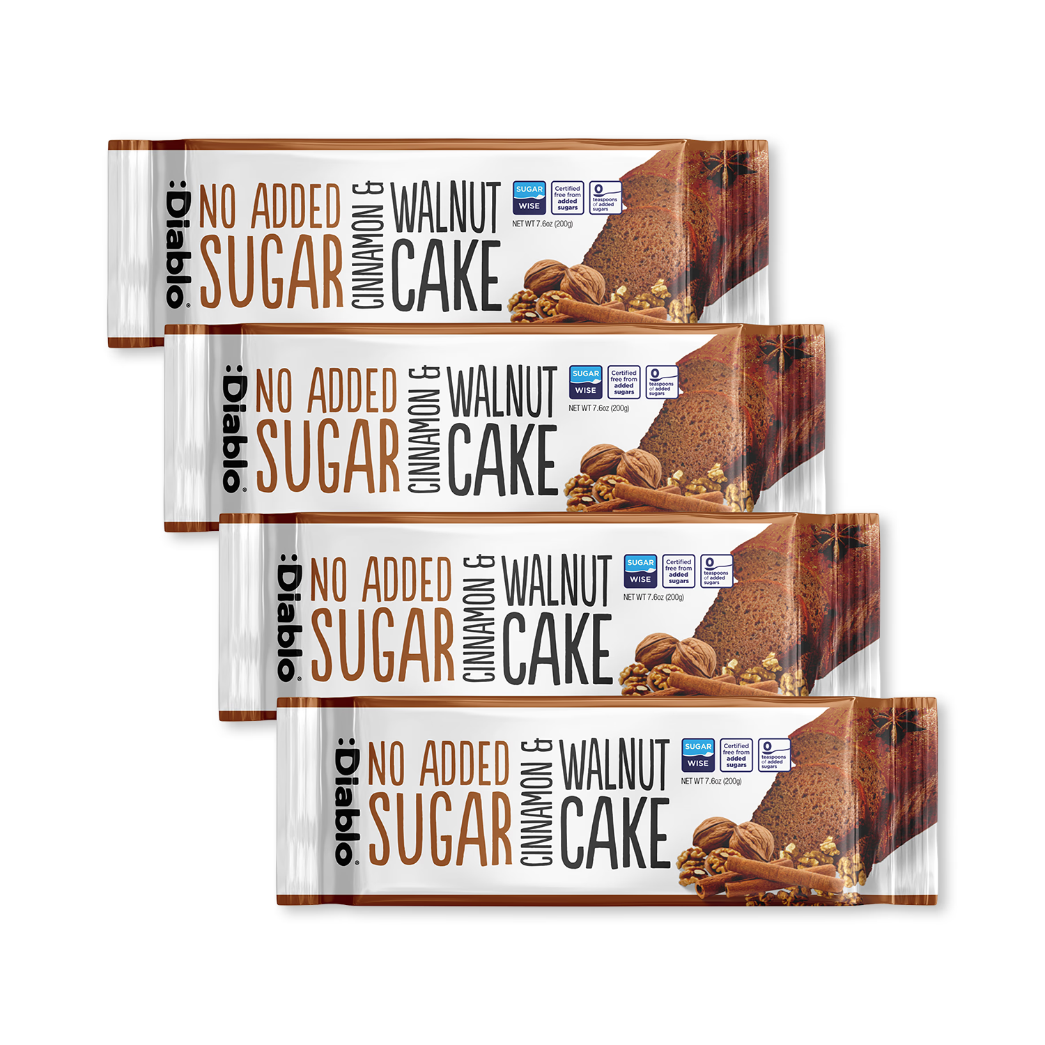 Diablo cinnamon walnut cake 200g pack - British product