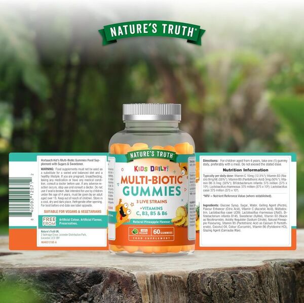 Nature's Truth Kids Multi-Biotic Gummies 60 count, UK version