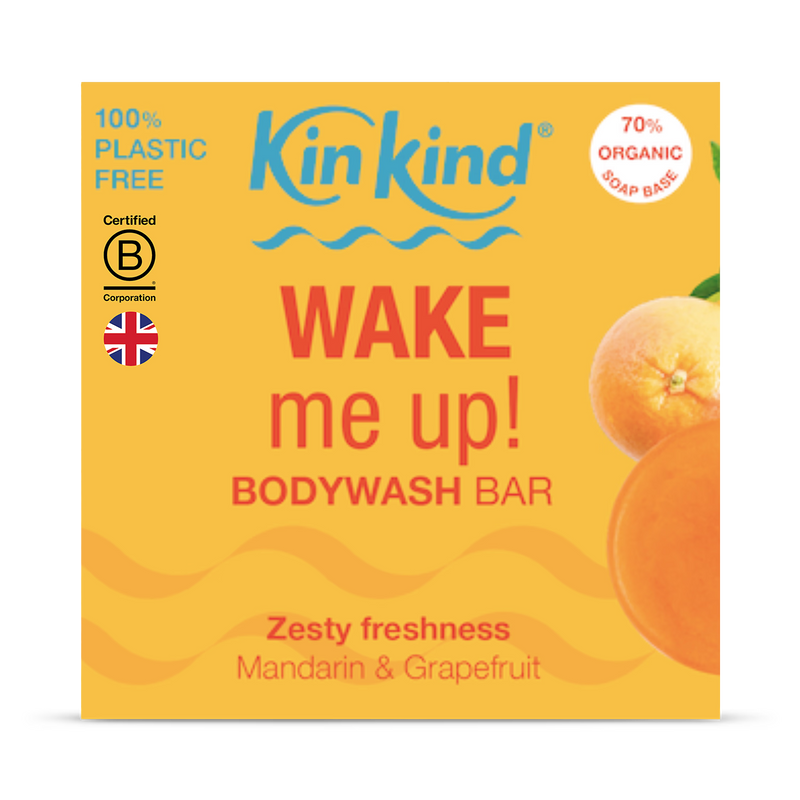KinKind Wake Me Up solid body wash bar 50g, UK version