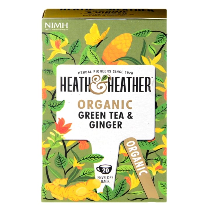 Heath & Heather Organic Green Tea 20 Tea Bags Herbal Tea Holland&Barrett   