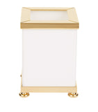 Marble Toilet Brush Holder with Gold-Tone Hardware