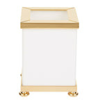 Marble Toilet Brush Holder with Gold-Tone Hardware