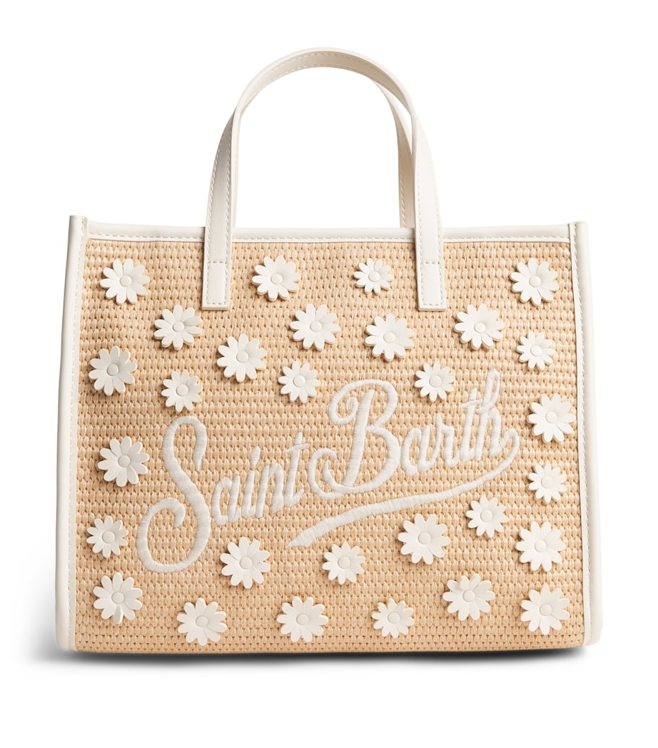 MC2 Saint Barth kids straw Vivian daisy tote bag (British brand)