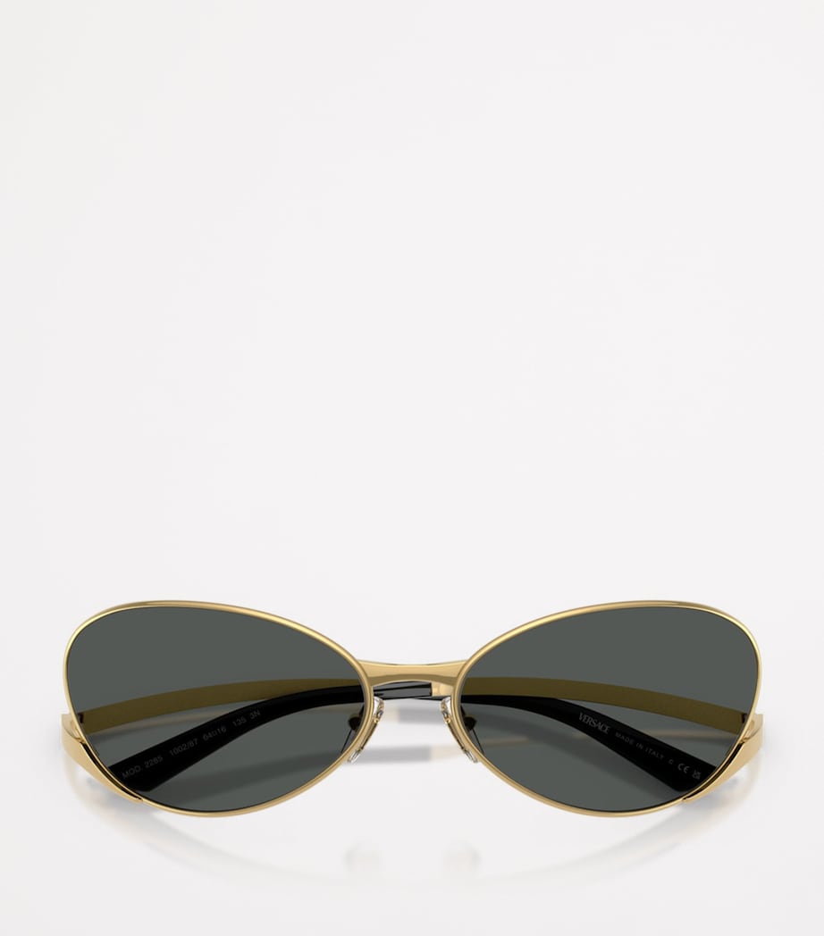 Versace oval cat-eye sunglasses with metal frame (British brand)