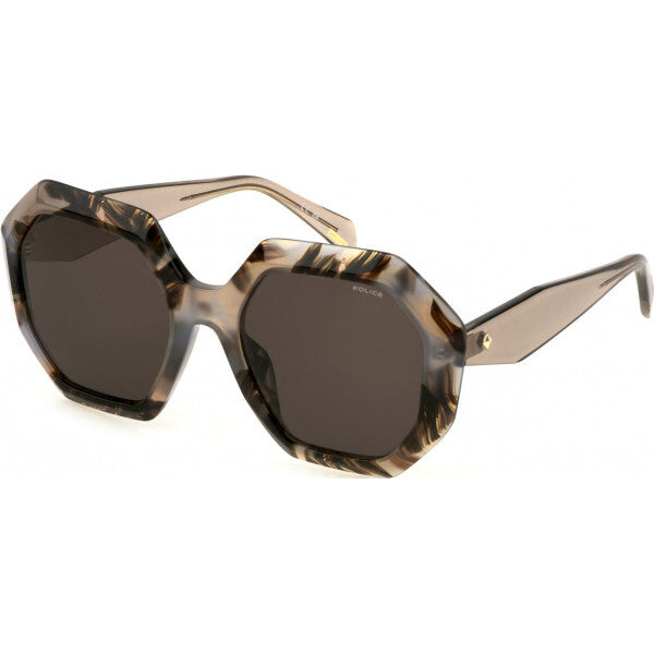 Police Brown SPLM10 54 0AM5 Sunglasses