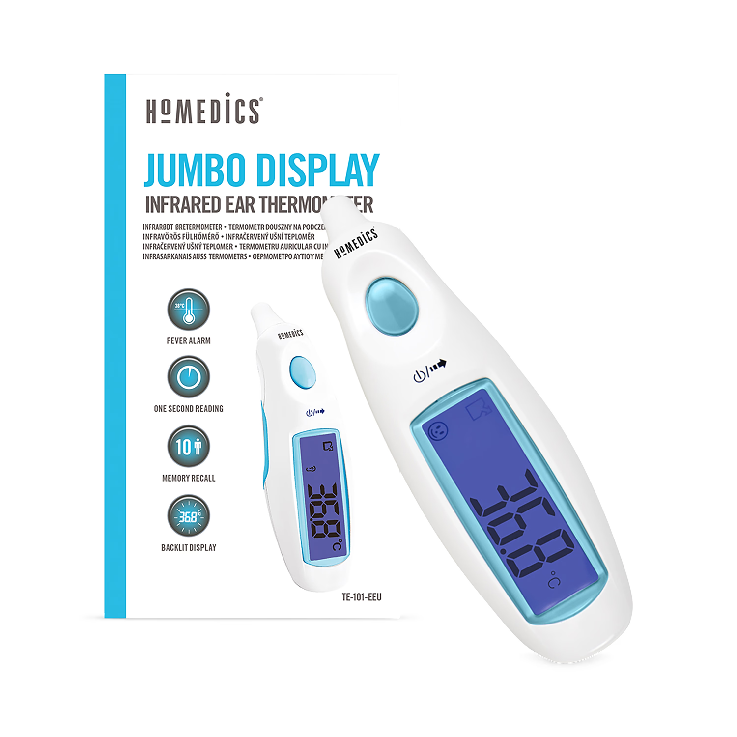 Homedics ear thermometer jumbo display - British product