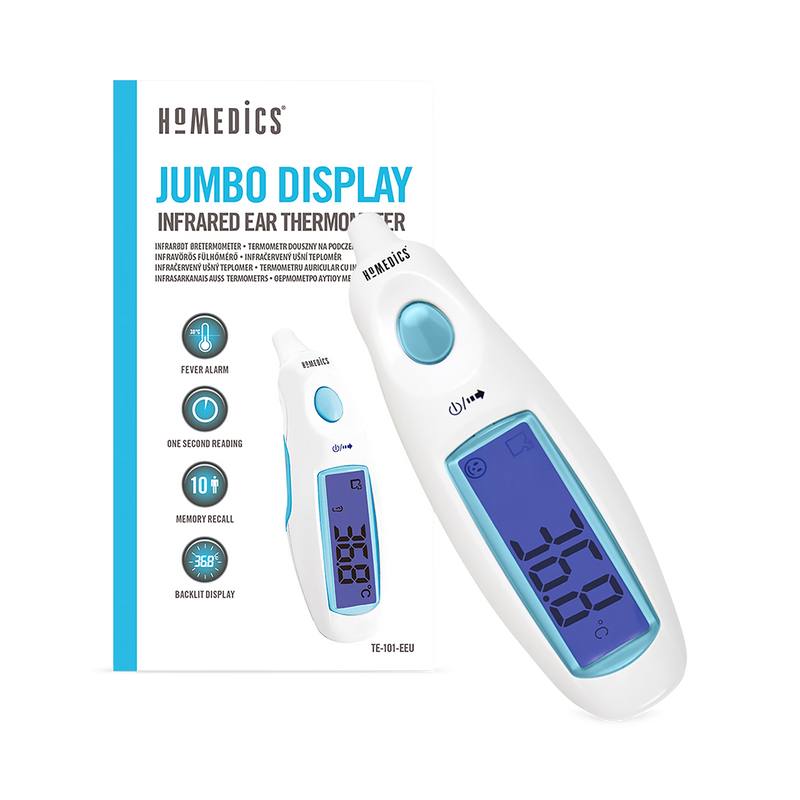 Homedics ear thermometer jumbo display - British product