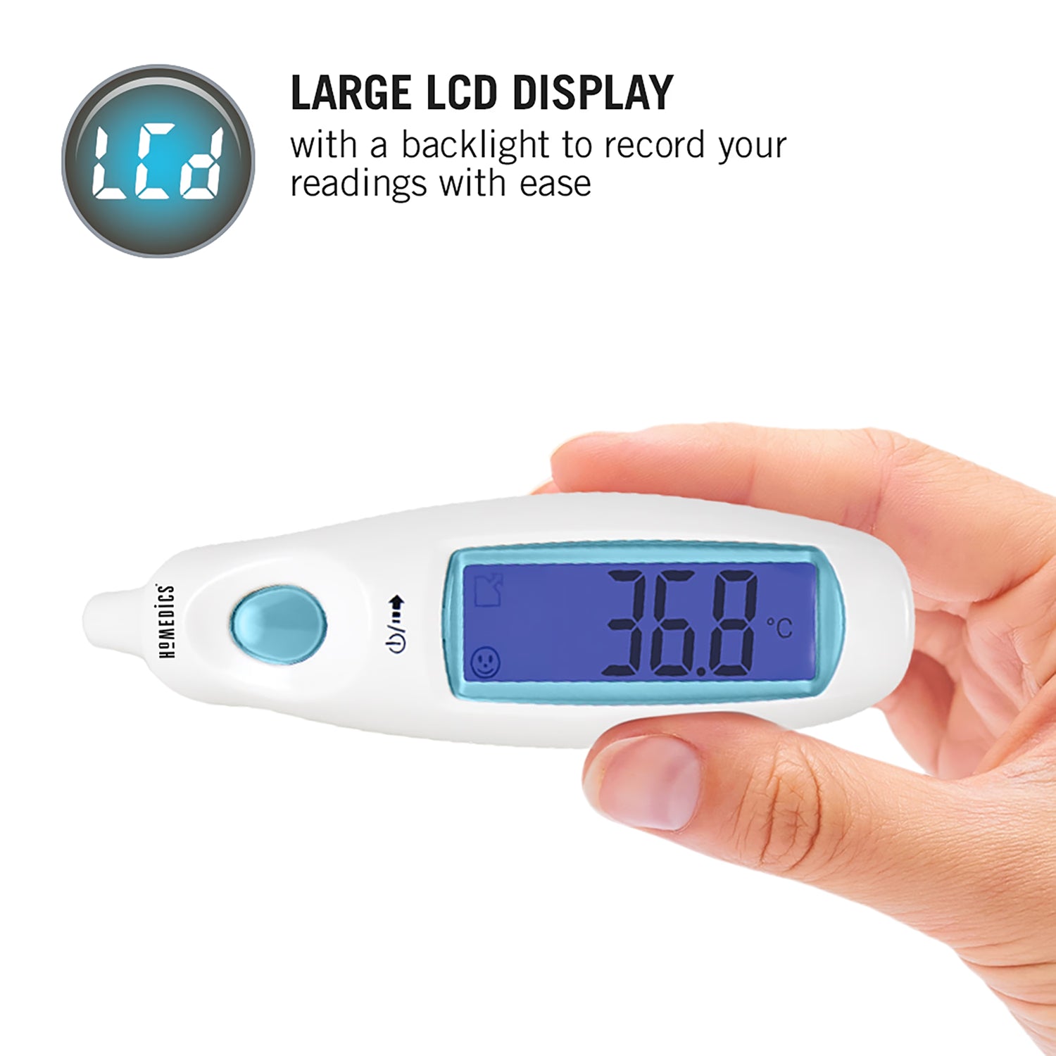 Homedics ear thermometer jumbo display - British product