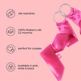 So Divine luxury silk restraints pink (British brand)