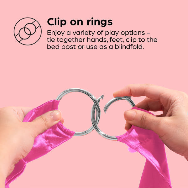 So Divine luxury silk restraints pink (British brand)