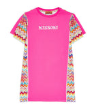 Missoni Kids Cotton Zigzag Trim Dress 4-14 Years, imported from the UK