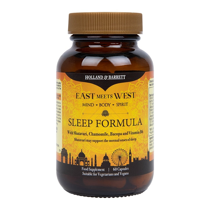 Holland & Barrett East Meets West Sleep Formula 60 Capsules Sleep & Relaxation Tablets Holland&Barrett   