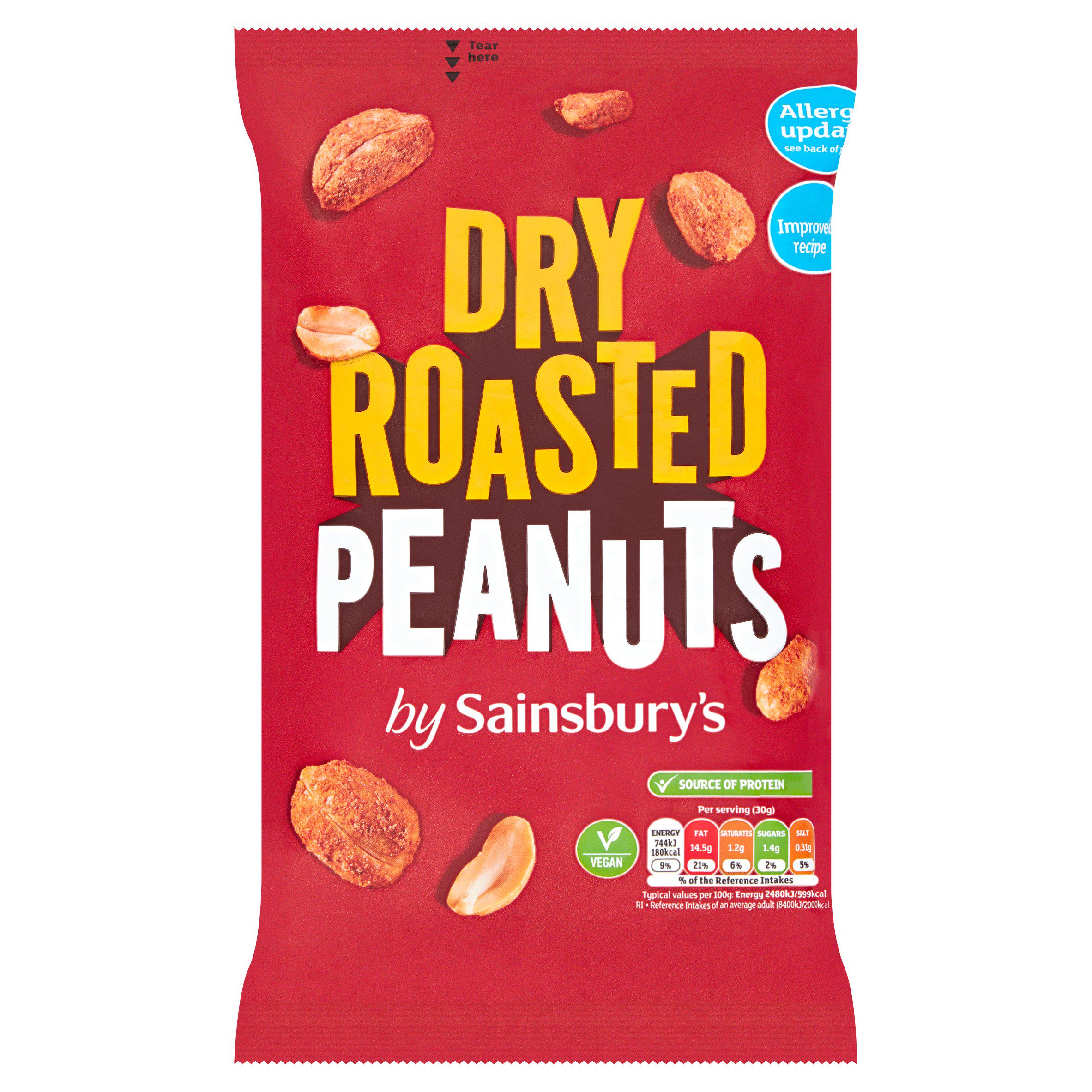 Sainsbury's Dry Roasted Peanuts 550g GOODS Sainsburys   