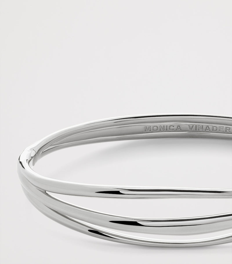 Monica Vinader Nura wrap bangle sterling silver (British brand)