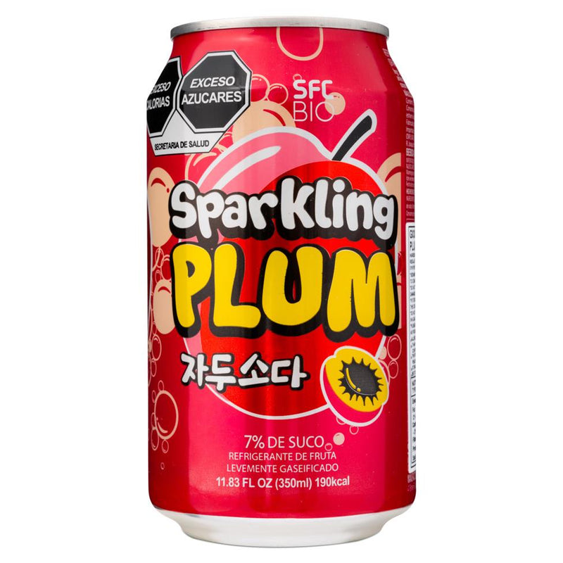 SFC Bio Sparkling Plum Flavour Korean soda, UK version