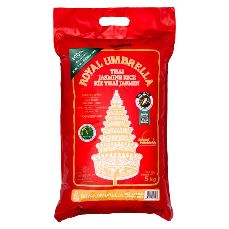 Royal Umbrella Thai jasmine rice 5kg (British brand)