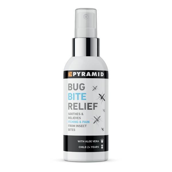 Pyramid Bug Bite Relief spray and roll-on insect bite treatment (British brand)