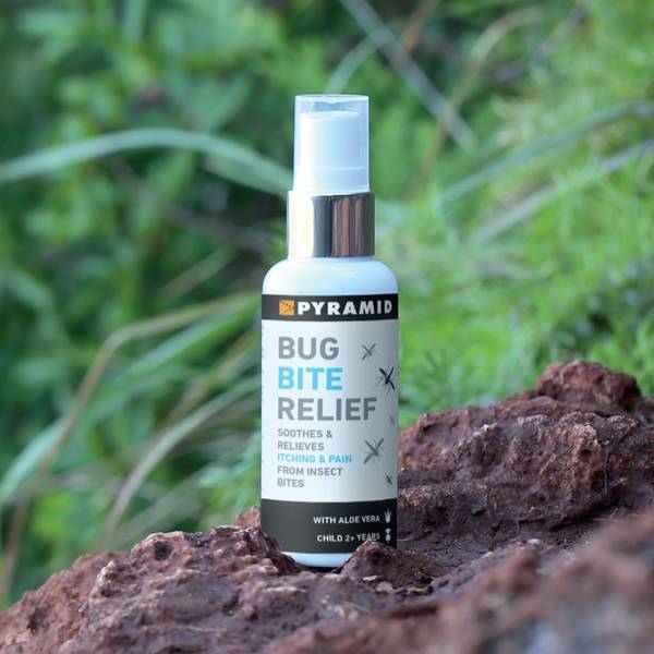 Pyramid Bug Bite Relief spray and roll-on insect bite treatment (British brand)