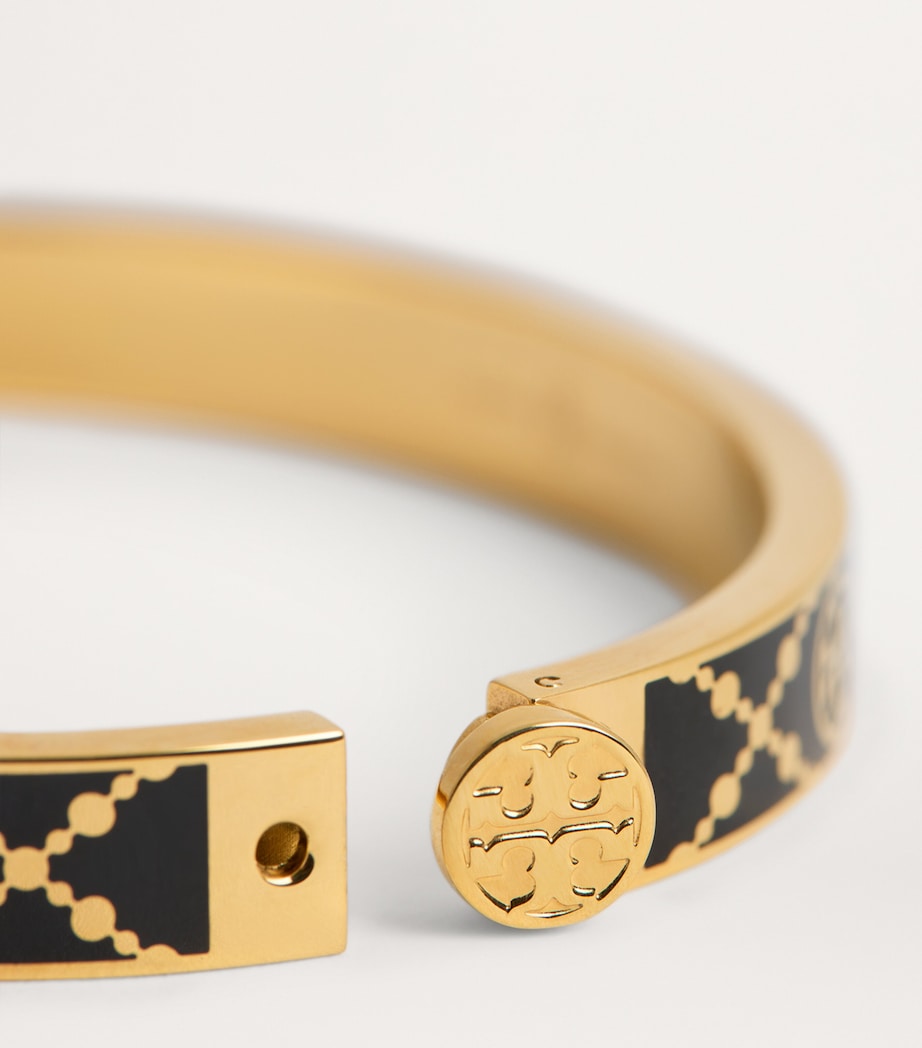 Tory Burch Double T monogram hinge bangle 7mm - British product