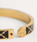 Tory Burch Double T monogram hinge bangle 7mm - British product
