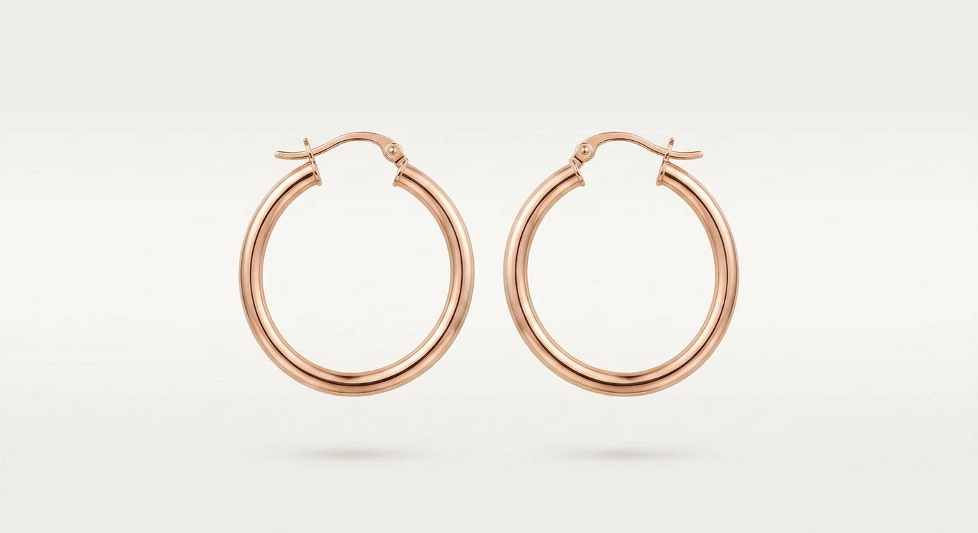 Cartier 18ct rose gold diamond hoop earrings 1.02ct, imported from the UK