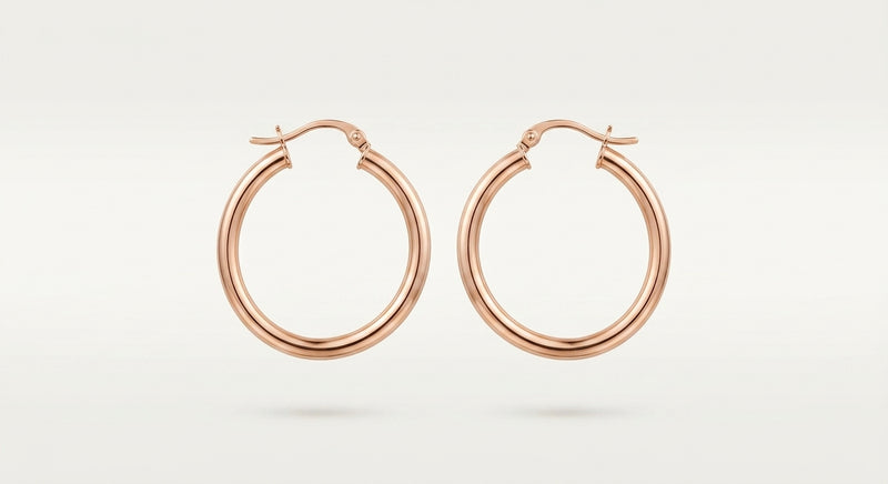 Cartier 18ct rose gold diamond hoop earrings 1.02ct, imported from the UK