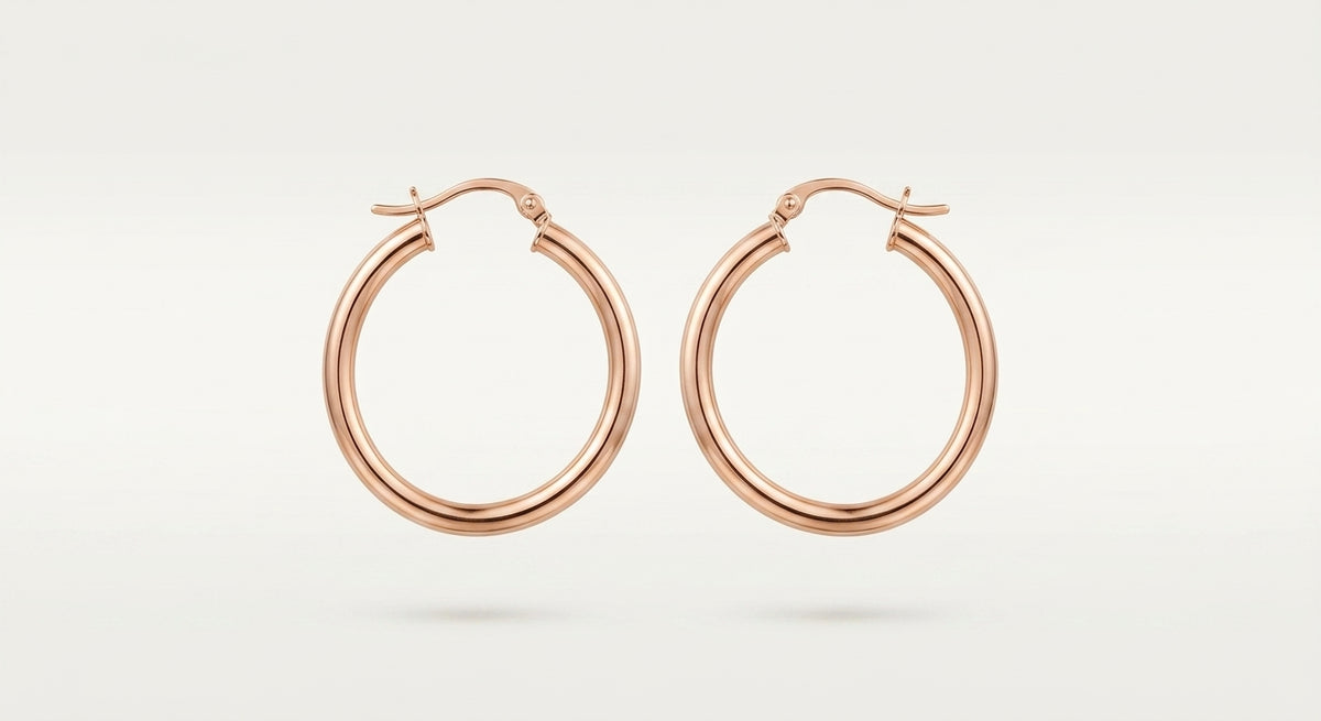 Cartier 18ct rose gold diamond hoop earrings 1.02ct, imported from the UK