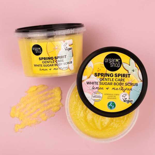 Organic Shop Spring Spirit White Sugar Body Scrub 250ml