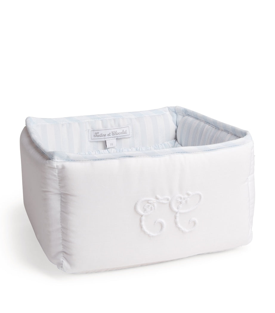 Tartine et Chocolat cotton monogram basket nursery storage, UK version