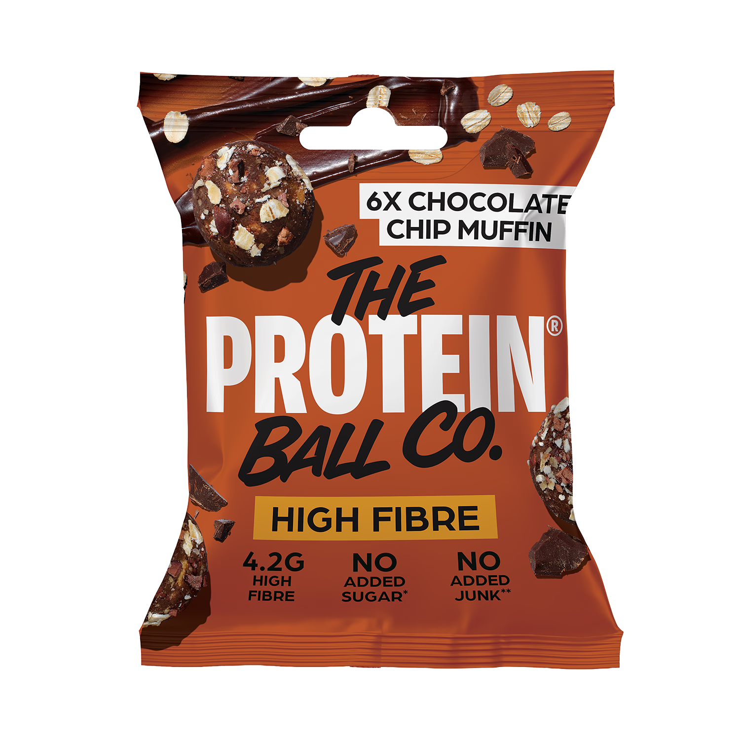 Ballsy chocolate chip muffin balls high fibre (British brand)
