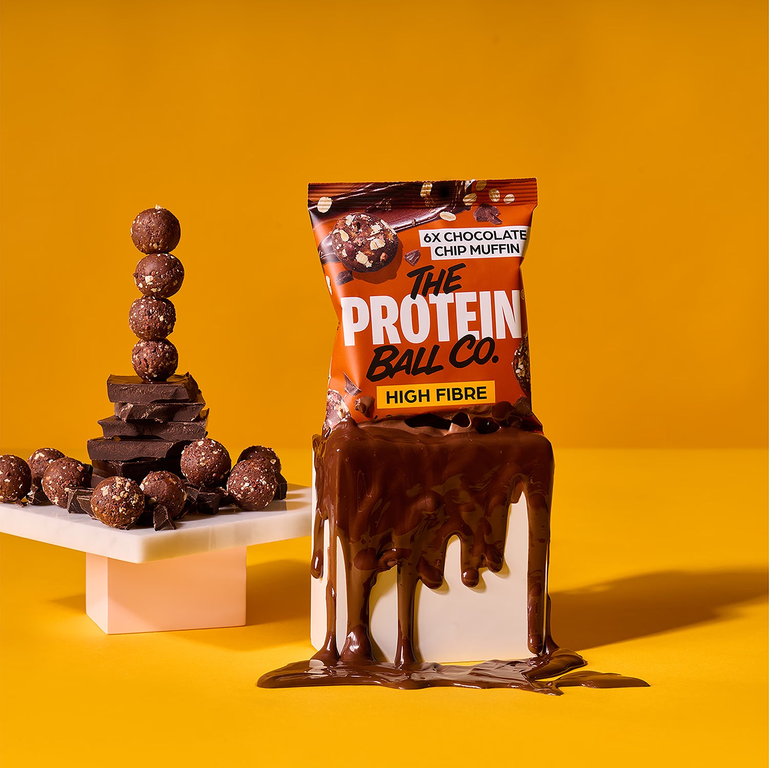 Ballsy chocolate chip muffin balls high fibre (British brand)