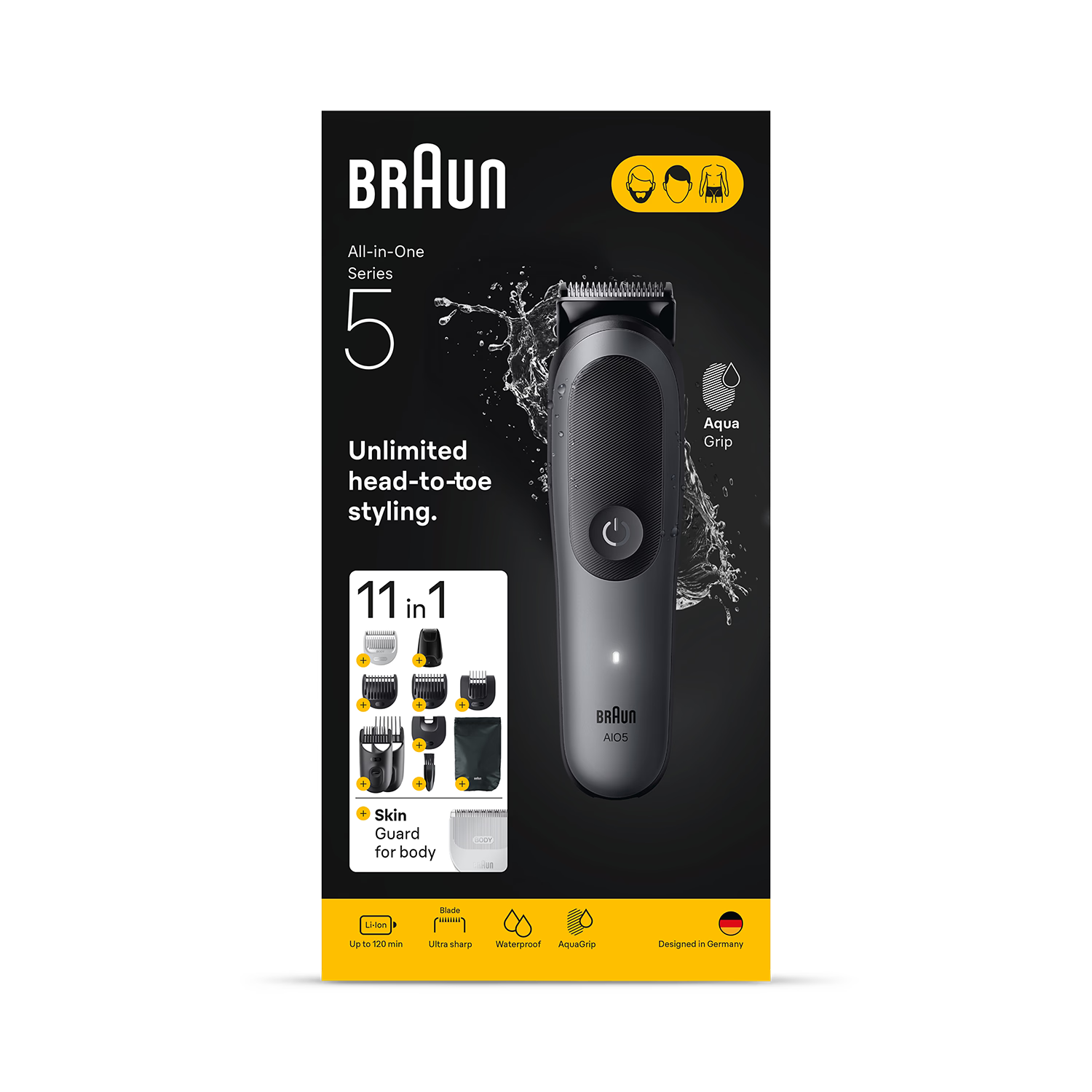 Braun All-in-One Grooming Kit Series 5, grey - British brand