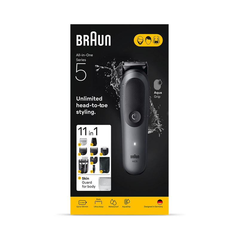 Braun All-in-One Grooming Kit Series 5, grey - British brand