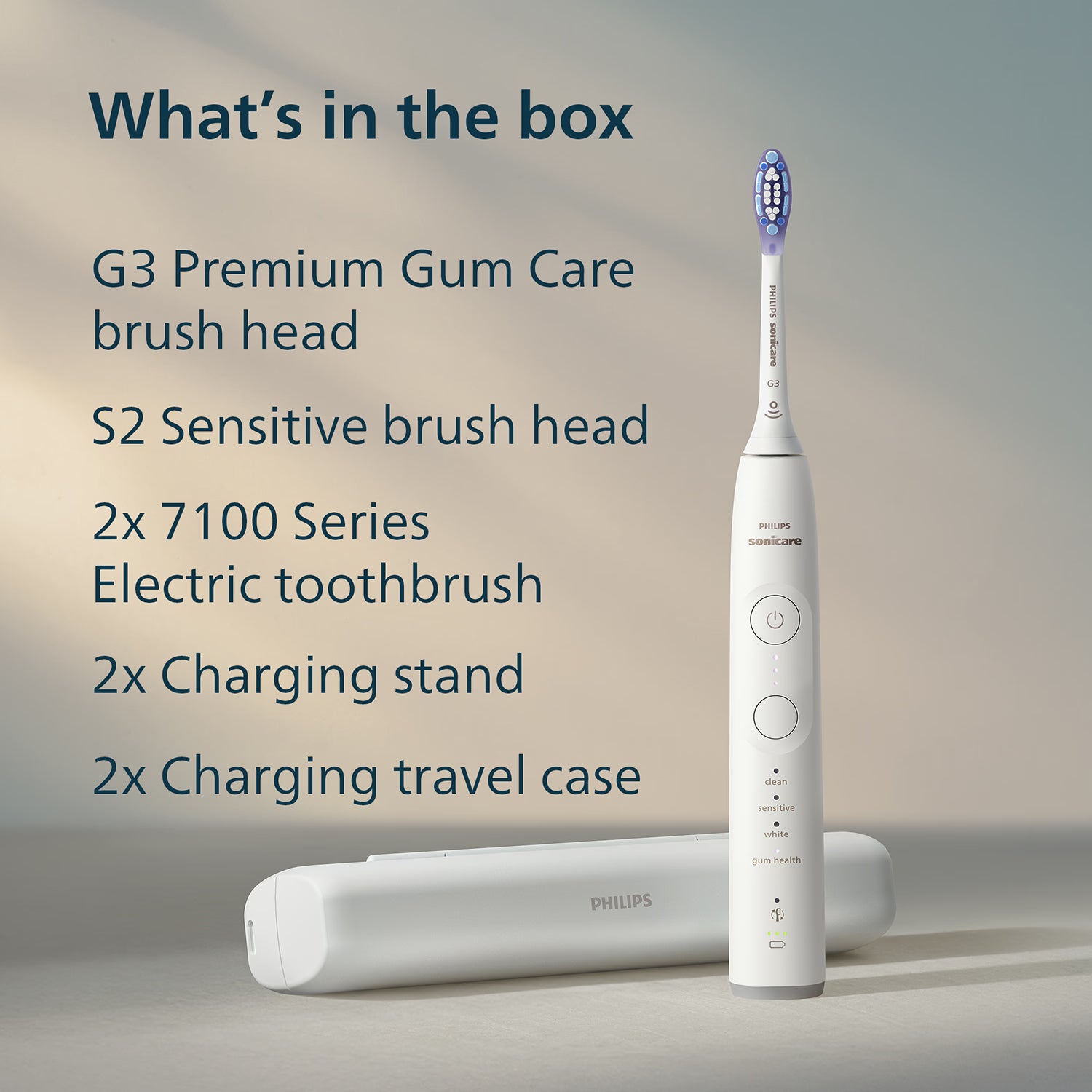 Philips 7100 Sonicare toothbrush white and black, UK version