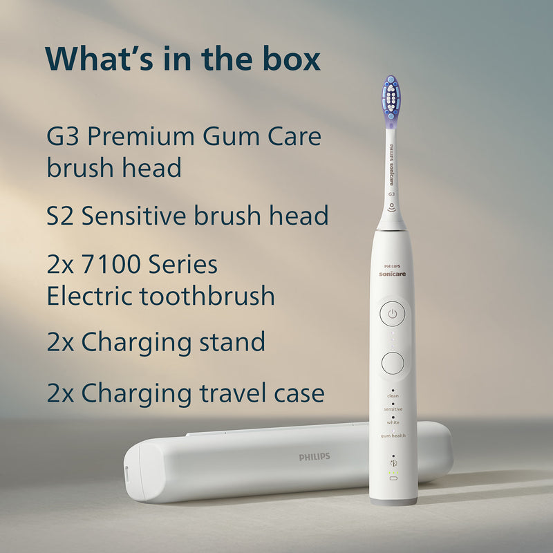 Philips 7100 Sonicare toothbrush white and black, UK version