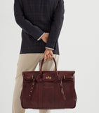 Durable Calfskin Holdall Travel Bag 50x58x25 cm