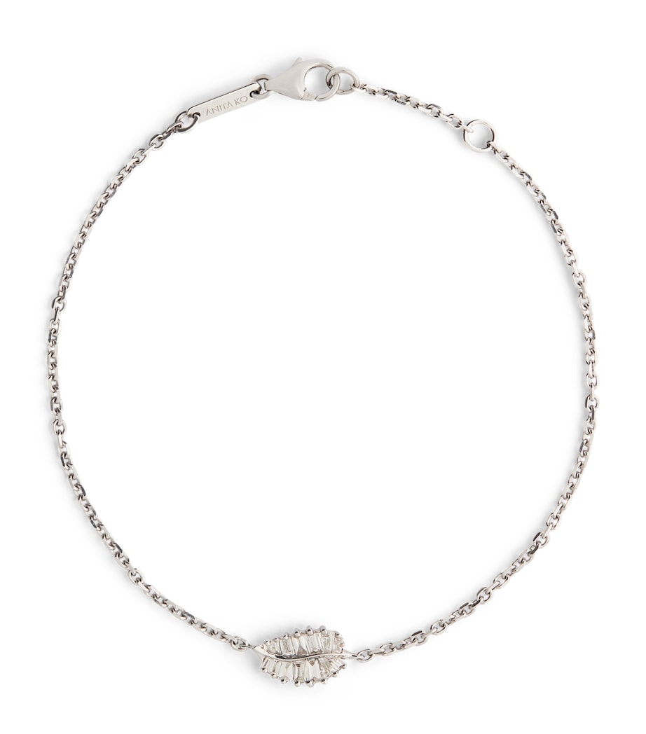 Anita Ko leaf diamond bracelet 18kt white gold - British product