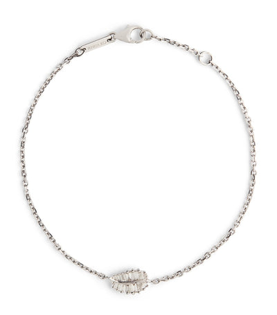 Harrods Anita Ko White Gold and Diamond Leaf Bracelet- Buy online at McGrocer