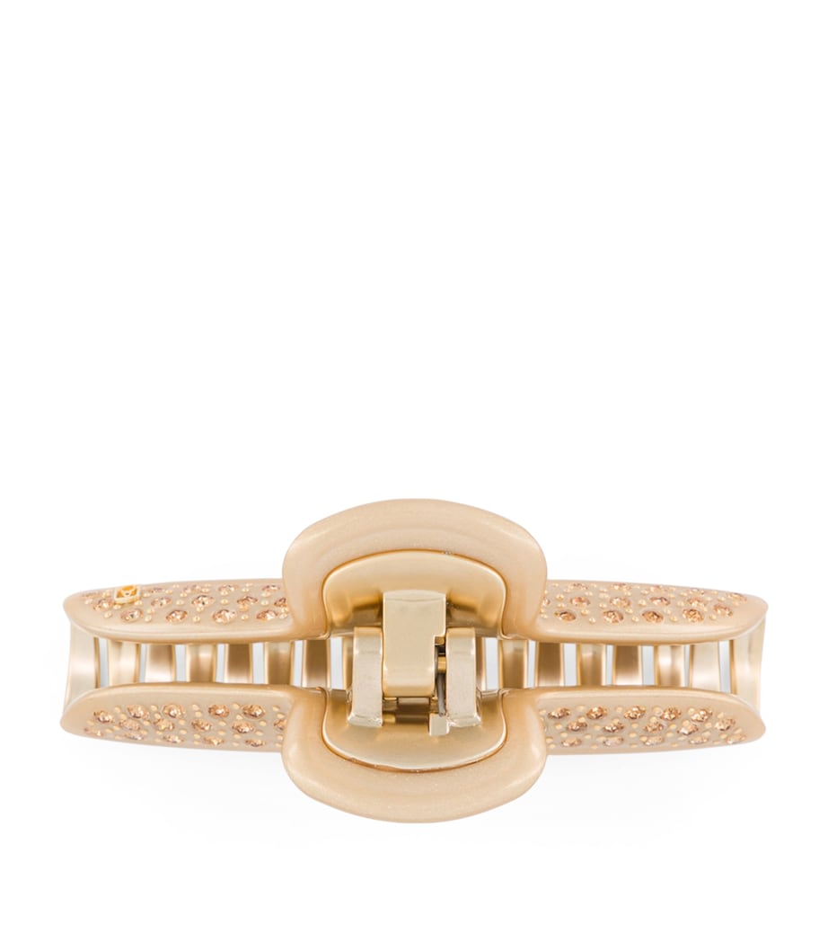 Alexandre de Paris claw clip gold-plated crystal-embellished, UK version
