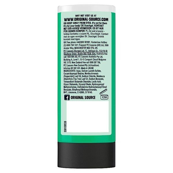 Original Source Mint & Tea Tree Shower Gel Body Wash 50ml GOODS Superdrug   