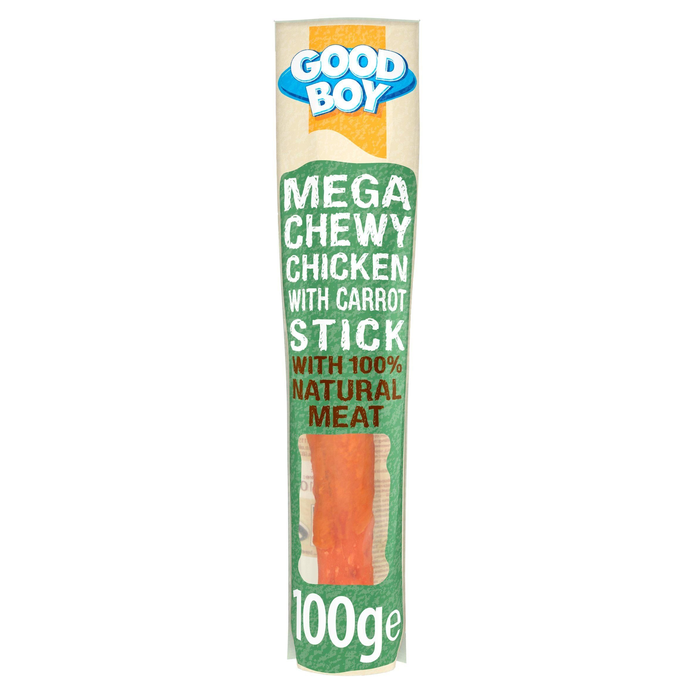 Good Boy Pawsley &amp; Co Mega Chewy Chicken with Carrot Stick Dog Treats 100g