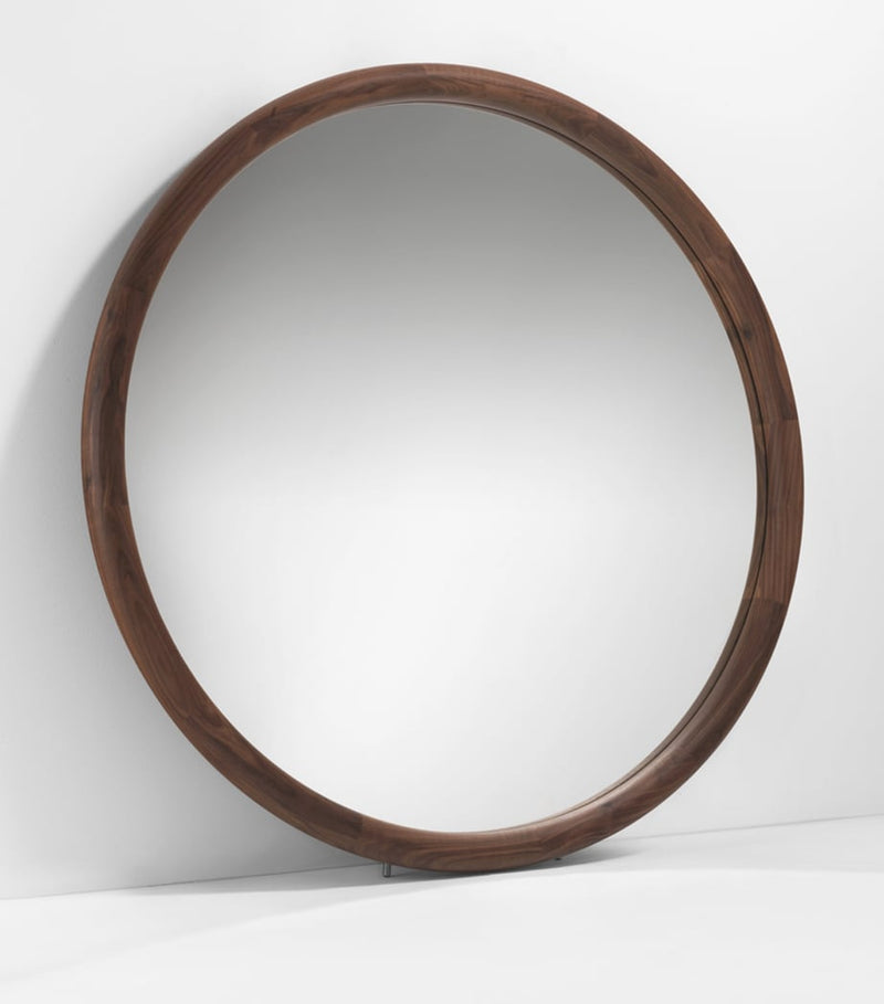 Large Wall Mirror with Solid Walnut Frame
