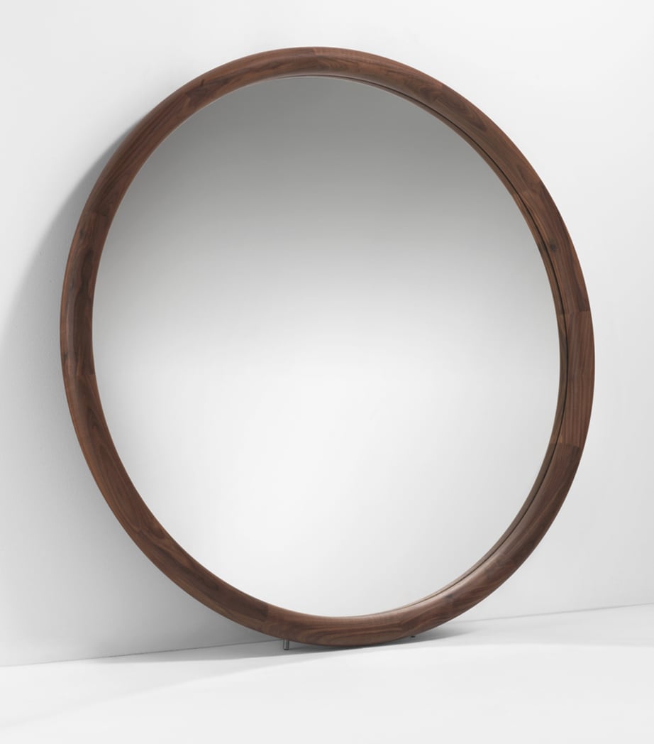Large Wall Mirror with Solid Walnut Frame