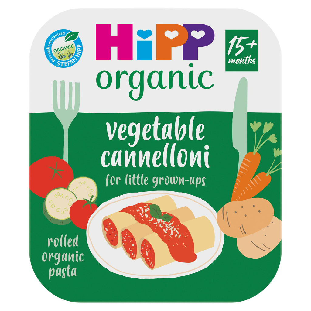 HiPP Organic Vegetable Cannelloni For Little Grown Ups Tray Meal 15+ Months 250g