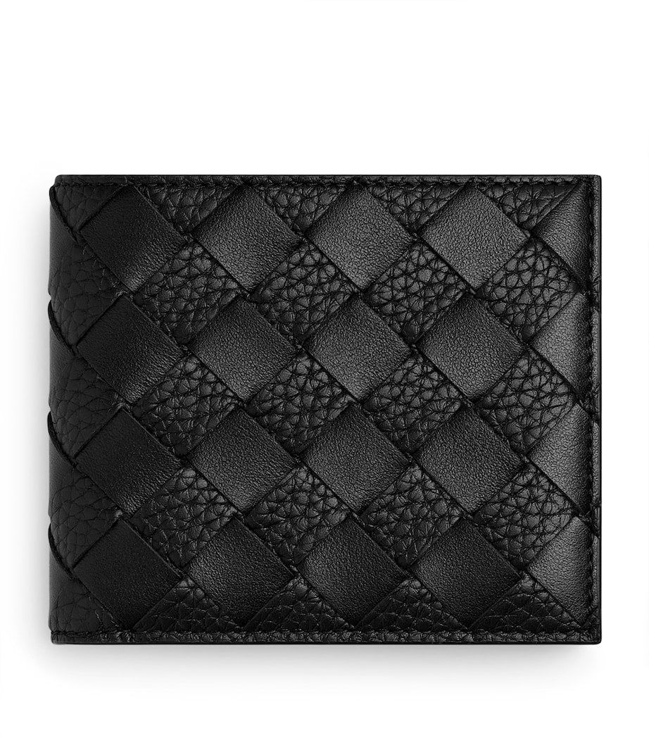 Bottega Veneta leather intrecciato bifold wallet, imported from the UK