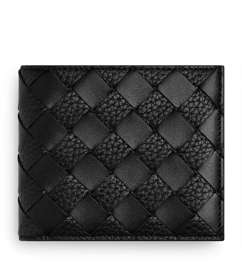 Bottega Veneta leather intrecciato bifold wallet, imported from the UK