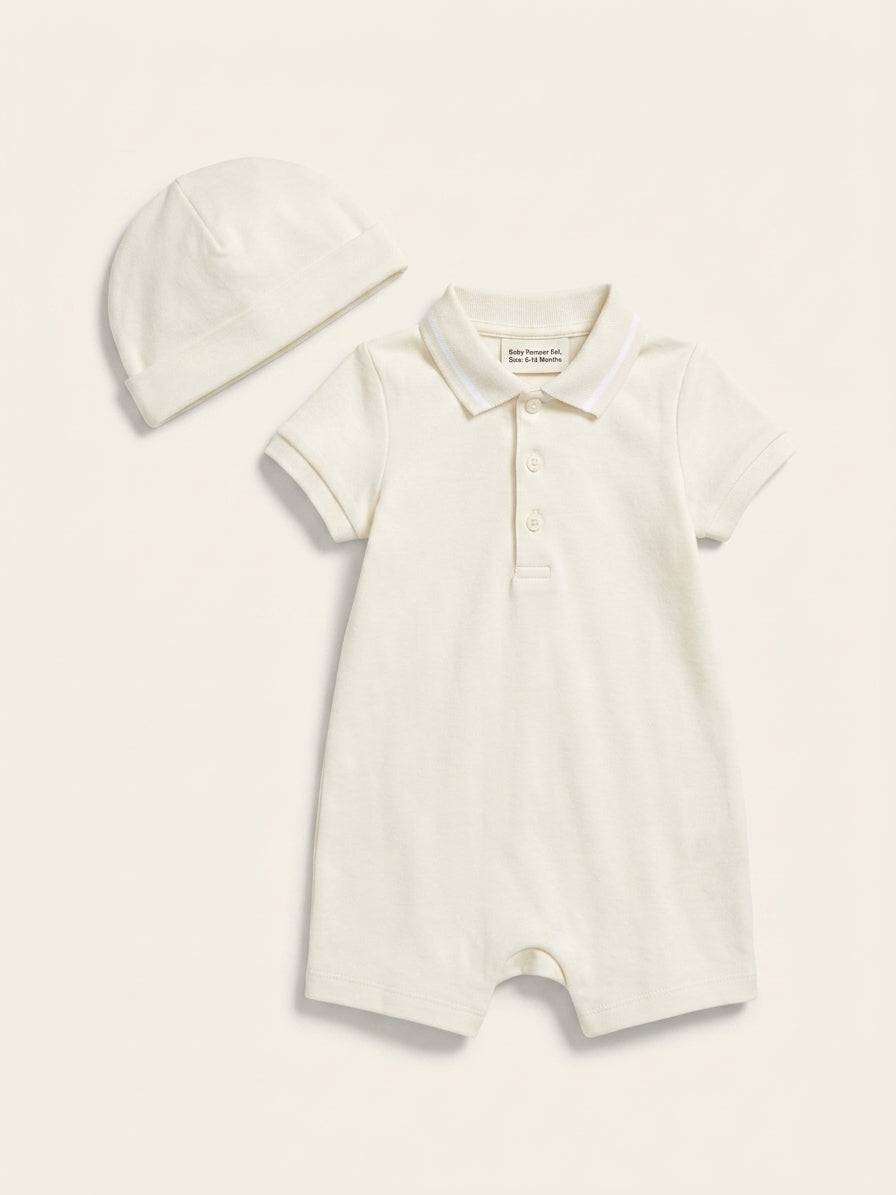 Gucci two-piece cotton baby set bodysuit hat 0-12 months, UK version